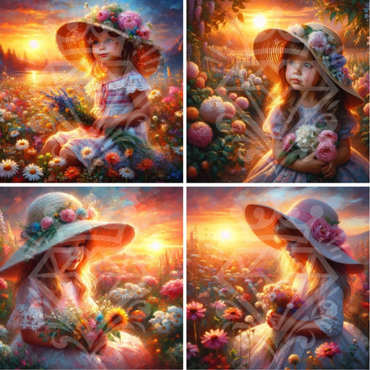 Girl in a Flower Field