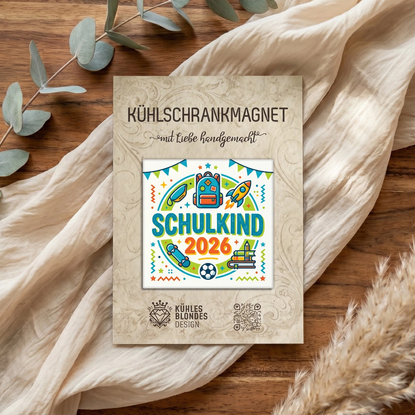 "Schulkind 2026" Einschulung Magnet - Action & Sport
