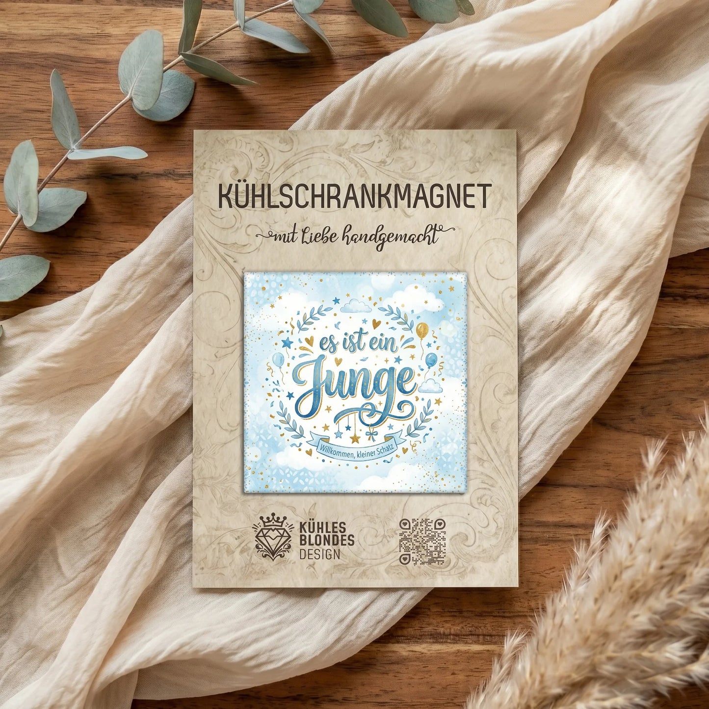 "Es ist ein Junge" Geburt & Babyshower Magnet