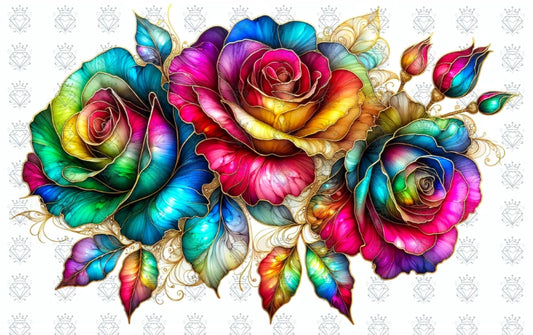 Rainbow Roses - 200 Colors incl. AB & Rhinestones