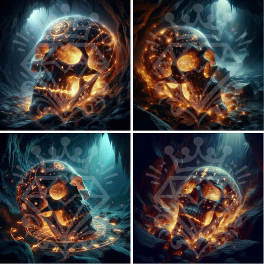 Glowing Rune Skulls