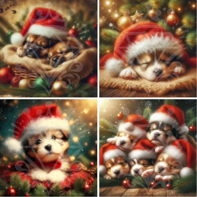 Weihnachts-Welpen