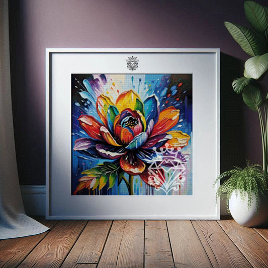 Impasto Blume Farbexplosion