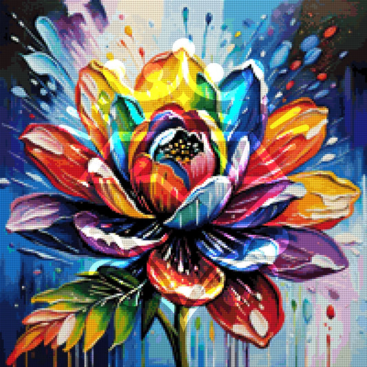 Impasto Blume Farbexplosion