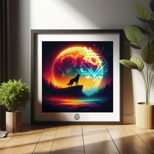 Der Wolf und der bunte Mond