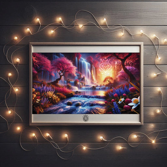 Wasserfall bei Sonnenuntergang