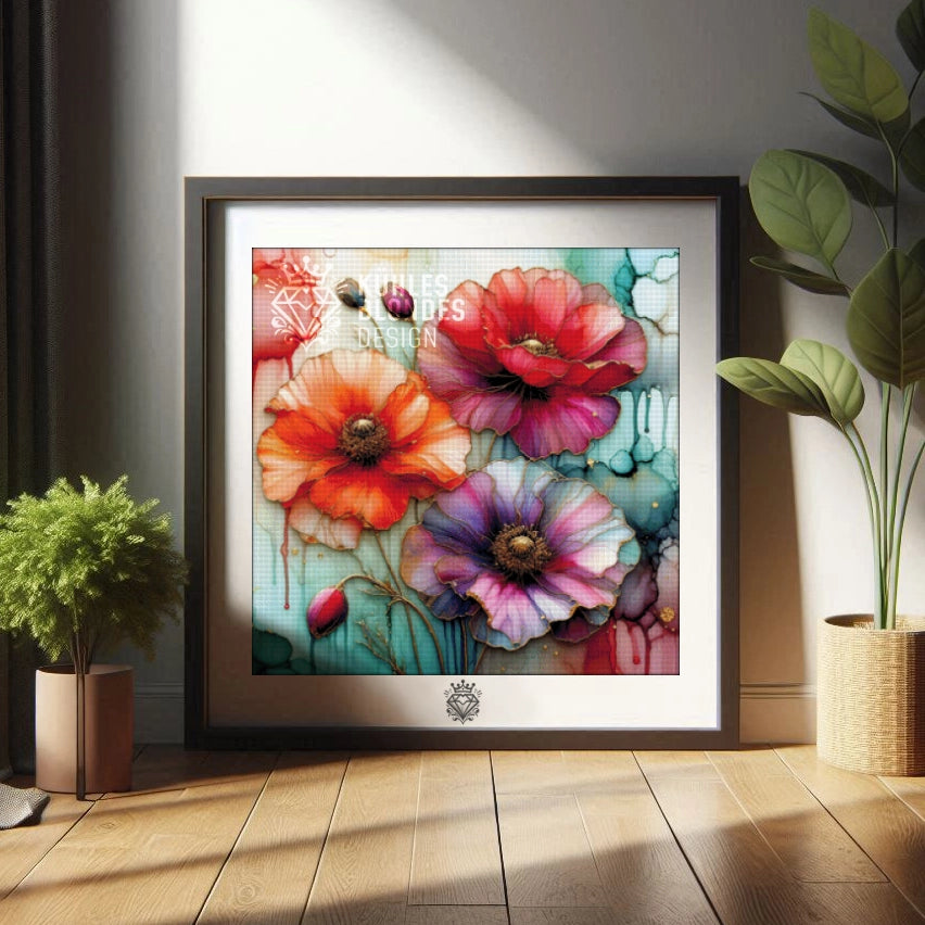 Mohn-Träumerei in Seide