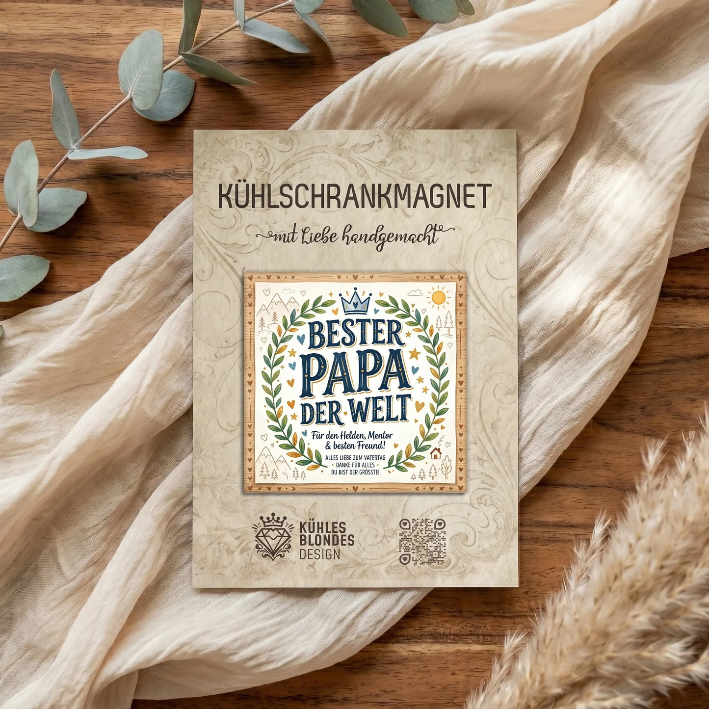 "Bester Papa der Welt" Vatertag Kühlschrankmagnet