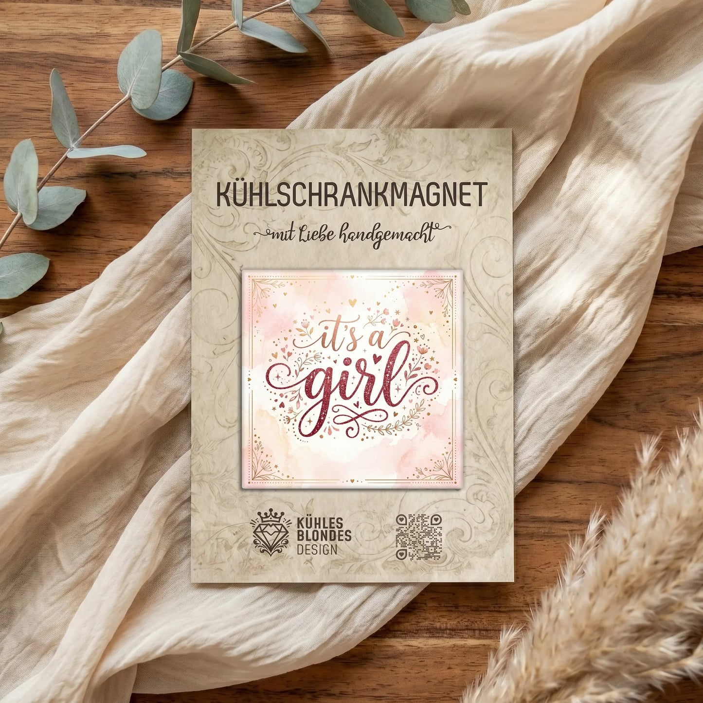 "It's a Girl" Geburt & Babyshower Magnet