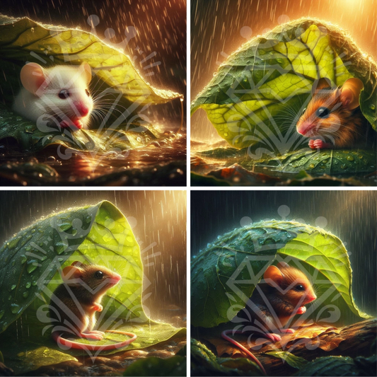 Maus im Regen