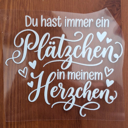Du hast immer ein Plätzchen in meinem Herzchen - Rub-On