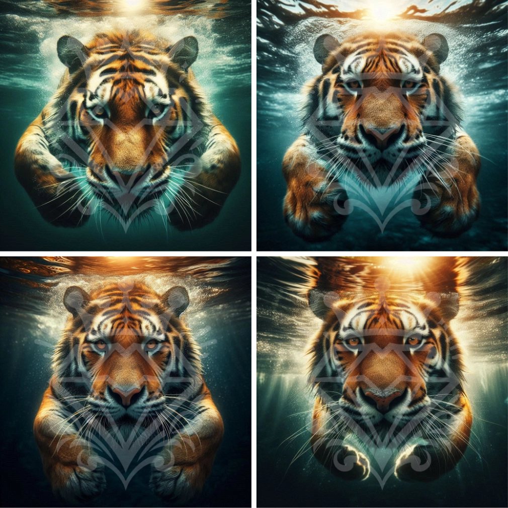 Tauchender Tiger